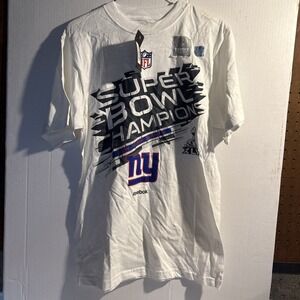 New York Giants Super‎ Bowl XLVI Champions Tee 2011 Size Medium White New W/tags